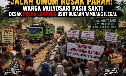 Jalan Umum Rusak Parah! Warga Mulyosari Pasir Sakti Desak Polda Lampung Usut Tuntas Dugaan Tambang Ilegal dan Penyalahgunaan BBM Bersubsidi 4