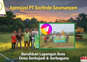 Pj. Kepala Desa dan Kepala Desa Apresiasi PT Socfindo Seumanyam atas Dukungan Bersihkan Lapangan Bola 17