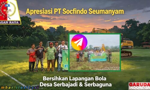 Pj. Kepala Desa dan Kepala Desa Apresiasi PT Socfindo Seumanyam atas Dukungan Bersihkan Lapangan Bola 10