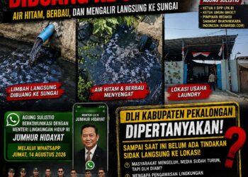 Puluhan Media Saksikan Aliran Limbah Laundry ke Sungai, Agung Sulistio Hubungi Menteri LH: DLH Pekalongan Jangan Tutup Mata! 16