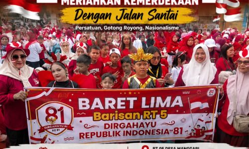 Buktikan Kemerdekaan Dirayakan dengan Kekompakan dan Gotong Royong Semarak HUT RI ke-81, Warga RT 05 Desa Manggari 10