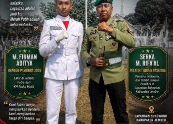 M. Firman Aditya, Komandan Kompi Paskibra Kecamatan Sukowono 2026, Sosok Muda Putra Kiai yang Tampil Penuh Disiplin 14