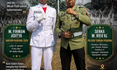 M. Firman Aditya, Komandan Kompi Paskibra Kecamatan Sukowono 2026, Sosok Muda Putra Kiai yang Tampil Penuh Disiplin 10