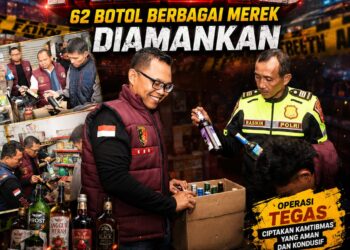 Polres Kuningan Gelar Razia Miras, 62 Botol Berbagai Merek Diamankan 1