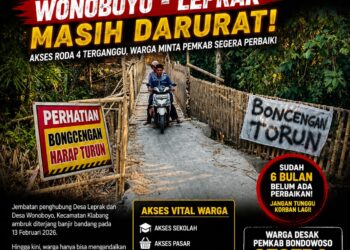 Enam Bulan Ambruk, Jembatan Wonoboyo–Leprak Masih Darurat: Pemkab Bondowoso Jangan Tinggal Diam 18