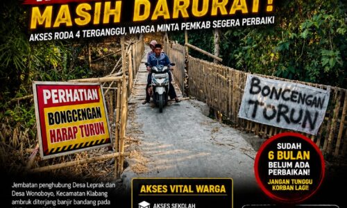 Enam Bulan Ambruk, Jembatan Wonoboyo–Leprak Masih Darurat: Pemkab Bondowoso Jangan Tinggal Diam 18
