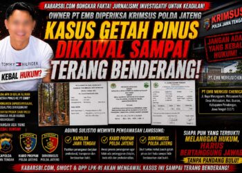 KASUS GETAH PINUS MASUK KRIMSUS POLDA JATENG, AGUNG DESAK KAPOLDA, PROPAM & DIRKRIMSUS BUKA TERANG RANTAI PASOK PT EMB 1