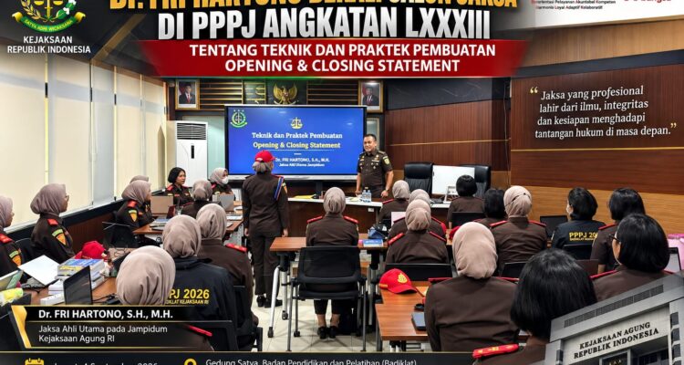 Dr. Fri Hartono Bekali Calon Jaksa PPPJ Angkatan LXXXIII Teknik Penyusunan Opening dan Closing Statement 2