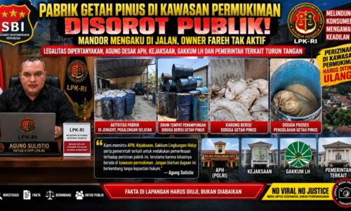 Pabrik Getah Pinus di Kawasan Permukiman Disorot: Mandor Tak Beri Klarifikasi, Owner Fareh Tak Aktif, Agung Desak APH dan Gakkum LH Turun Tangan 9