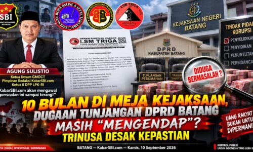 10 BULAN DI MEJA KEJAKSAAN, DUGAAN TUNJANGAN DPRD BATANG MASIH “MENGENDAP”? TRINUSA DESAK KEPASTIAN 10