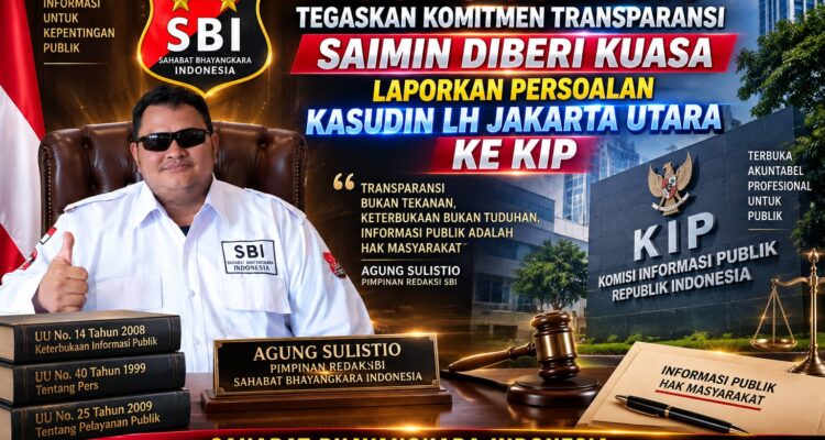 Agung Sulistio Tegaskan Komitmen Transparansi, Saimin Diberi Kuasa Tempuh Jalur KIP Terkait Persoalan Kasudin LH Jakarta Utara 1