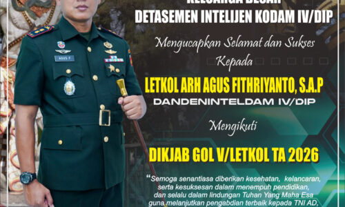 Dandeninteldam IV/Diponegoro Letkol Arh Agus Fithriyanto, S.A.P. Mengikuti Dikjab Golongan V, Detasemen Intelijen Sampaikan Dukungan & Doa 14
