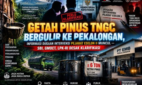 GETAH PINUS TNGC BERGULIR KE PEKALONGAN, INFORMASI DUGAAN INTERVENSI PEJABAT ESELON II MUNCUL! SBI, GMOCT, LPK-RI DESAK KLARIFIKASI 10