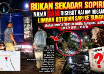 Bukan Sekadar Sopir! Nama Dani Disebut, Dugaan Limbah Kotoran Sapi Masuk Sungai Kuripan Lor, Aparat Diminta Bongkar Rantai Tanggung Jawab dan Cek Legalitas RPH 18
