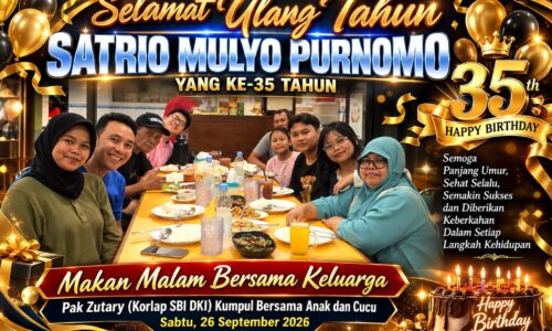 Malam Kebersamaan Keluarga, Pak Zutary Korlap SBI DKI Rayakan Ultah Satrio Mulyo Purnomo ke-35 5