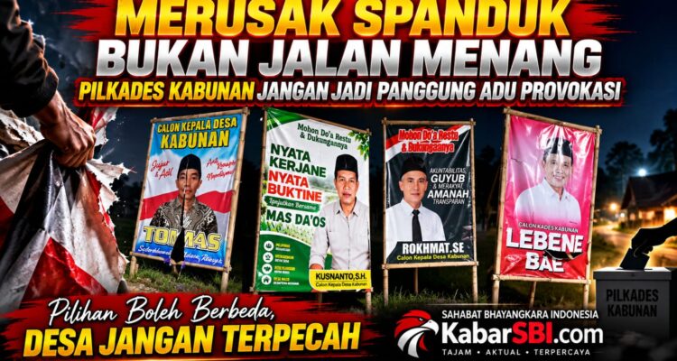 Spanduk Dirusak, Etika Demokrasi Dipertaruhkan: Pilkades Kabunan Jangan Berubah Jadi Adu Provokasi 1
