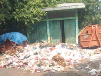 Sampah Kantor Walikota Jakarta Utara Numpuk di GRJU 7