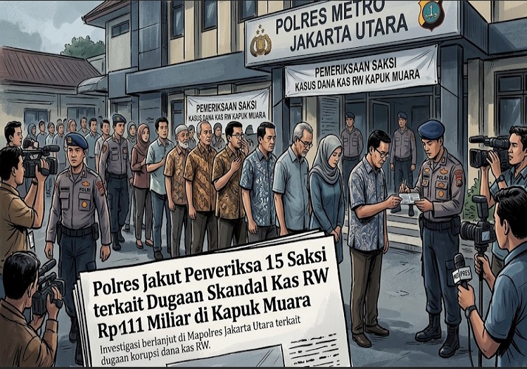 Polres Jakut Periksa 15 Saksi Terkait Dugaan Skandal Kas RW Rp11 Miliar di Kapuk Muara 1 Polres Jakut Periksa 15 Saksi Terkait Dugaan Skandal Kas RW Rp11 Miliar di Kapuk Muara 1