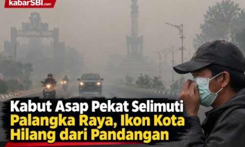 Kabut Asap Pekat Selimuti Palangka Raya, Ikon Kota Hilang dari Pandangan 10