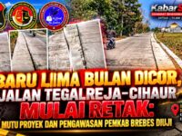 Baru Lima Bulan Dicor, Jalan Tegalreja–Cihaur Mulai Retak: Mutu Proyek dan Pengawasan Pemkab Brebes Diuji 11