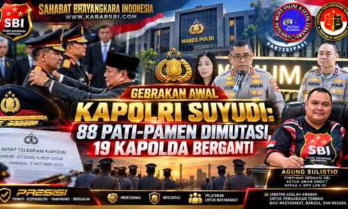 Gebrakan Awal Kapolri Suyudi: 88 Pati-Pamen Dimutasi, 19 Kapolda Berganti 6
