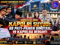 Gebrakan Awal Kapolri Suyudi: 88 Pati-Pamen Dimutasi, 19 Kapolda Berganti 7