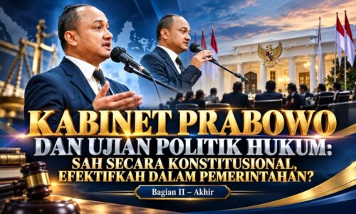 Kabinet Prabowo dan Ujian Politik Hukum: Sah Secara Konstitusional, Efektifkah dalam Pemerintahan? 7