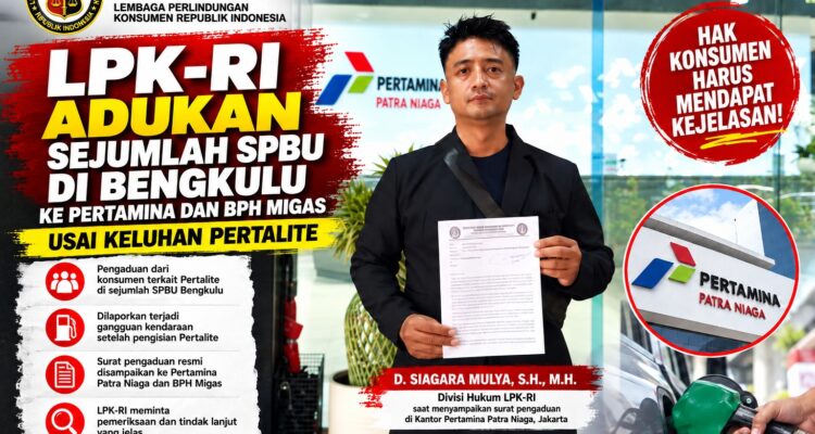 LPK-RI Adukan Sejumlah SPBU di Bengkulu ke Pertamina dan BPH Migas Usai Keluhan Konsumen Pertalite 2