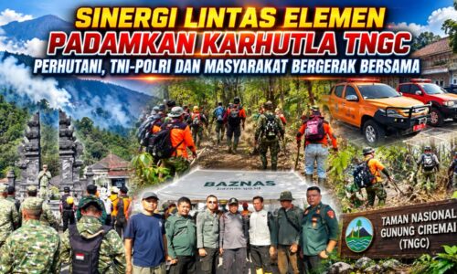 SINERGI LINTAS ELEMEN PADAMKAN KARHUTLA TNGC, PERHUTANI, TNI-POLRI DAN MASYARAKAT BERGERAK BERSAMA 10