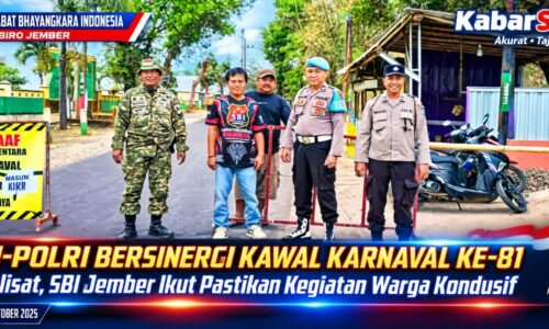 TNI-Polri Bersinergi Kawal Karnaval ke-81 di Kalisat, SBI Jember Ikut Pastikan Kegiatan Warga Kondusif 10