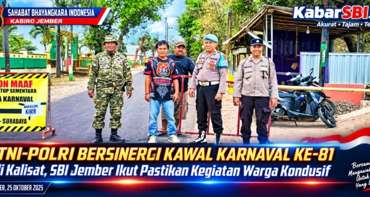 TNI-Polri Bersinergi Kawal Karnaval ke-81 di Kalisat, SBI Jember Ikut Pastikan Kegiatan Warga Kondusif 1