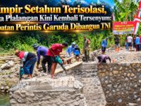 Hampir Setahun Terisolasi, Warga Plalangan Kini Kembali Tersenyum: Jembatan Perintis Garuda Dibangun TNI 11