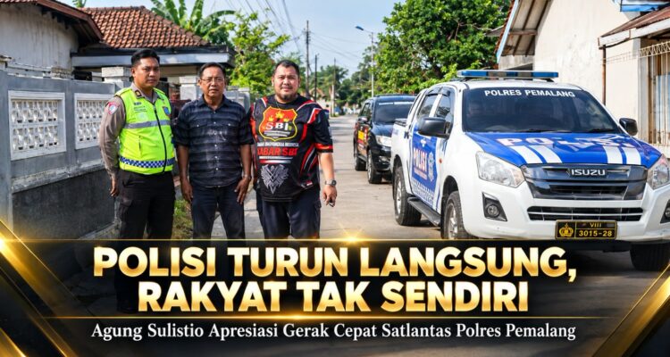 Polisi Turun Langsung, Rakyat Tak Sendiri: Agung Sulistio Apresiasi Gerak Cepat Satlantas Polres Pemalang 1